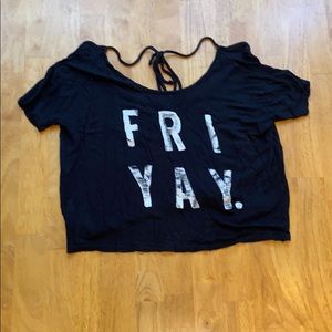 Loose fitting crop top